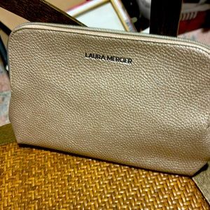 Laura Mercier gold make up clutch